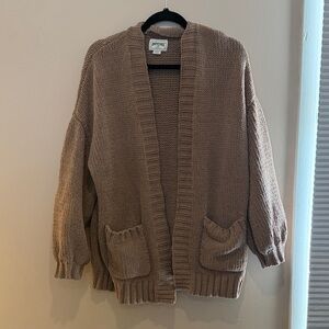 American Eagle Outfitters Tan Cardigan Sweater